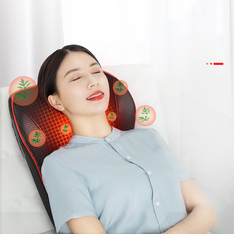 Electric back massager pillow massage body neck with heat