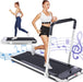 Desk Treadmill, Portable 2 in 1 Folding Treadmill for Walking Running, Electric under Desk Treadmill Machine for Home & Small Spaces & Office