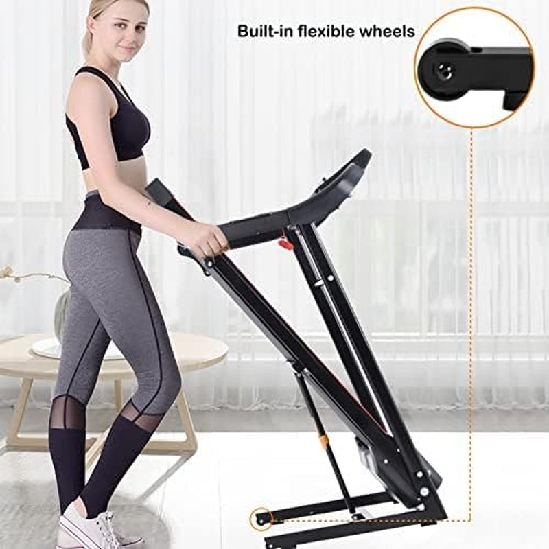 Home Foldable Treadmill with Incline, Folding Treadmill for Home Workout,2.5Hp Portable Foldable Treadmill with 15 Pre Set Programs and LED Display Panel