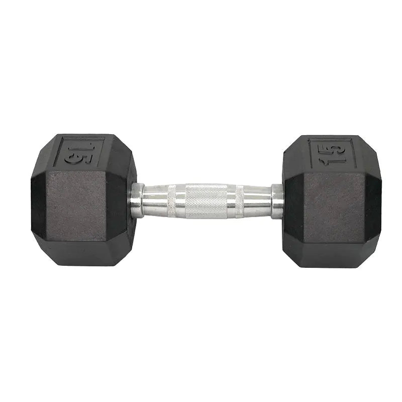 Fitness Weight for Men and Women Cast Iron Rubber Dumbbell Commercial Gym Equipment 5-40Lb Weight Optional