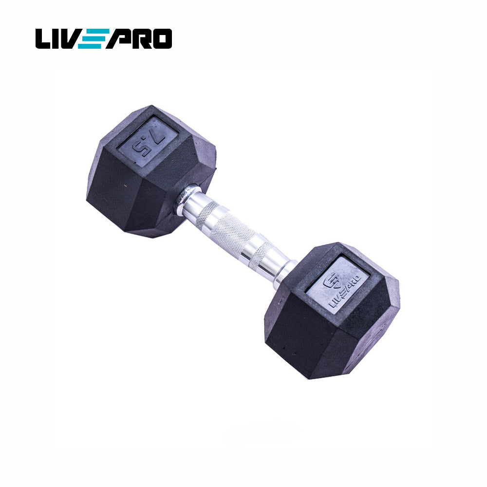 Fast Delivery Cast Iron Dumbbell Hex Logo Customized Rubber Hex Hexagon Dumbbells Set 2.5-30KG