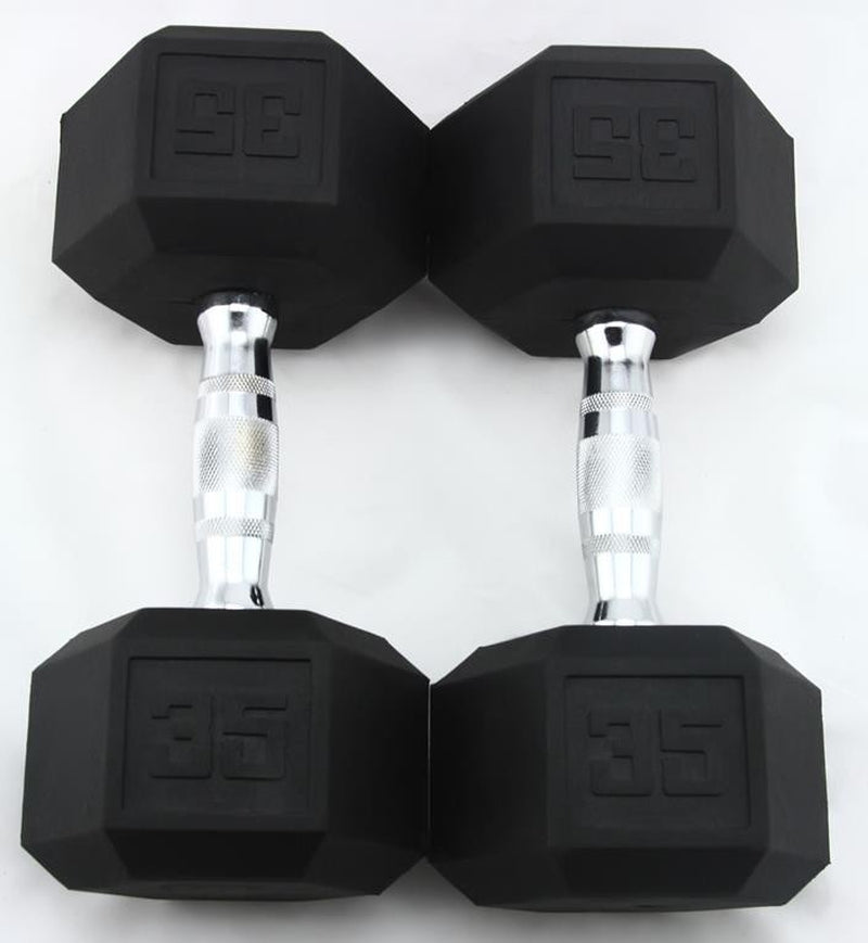 Factory Custom Weight Lifting Gym Equipment Rubber Coated Hex Dumbbell Set