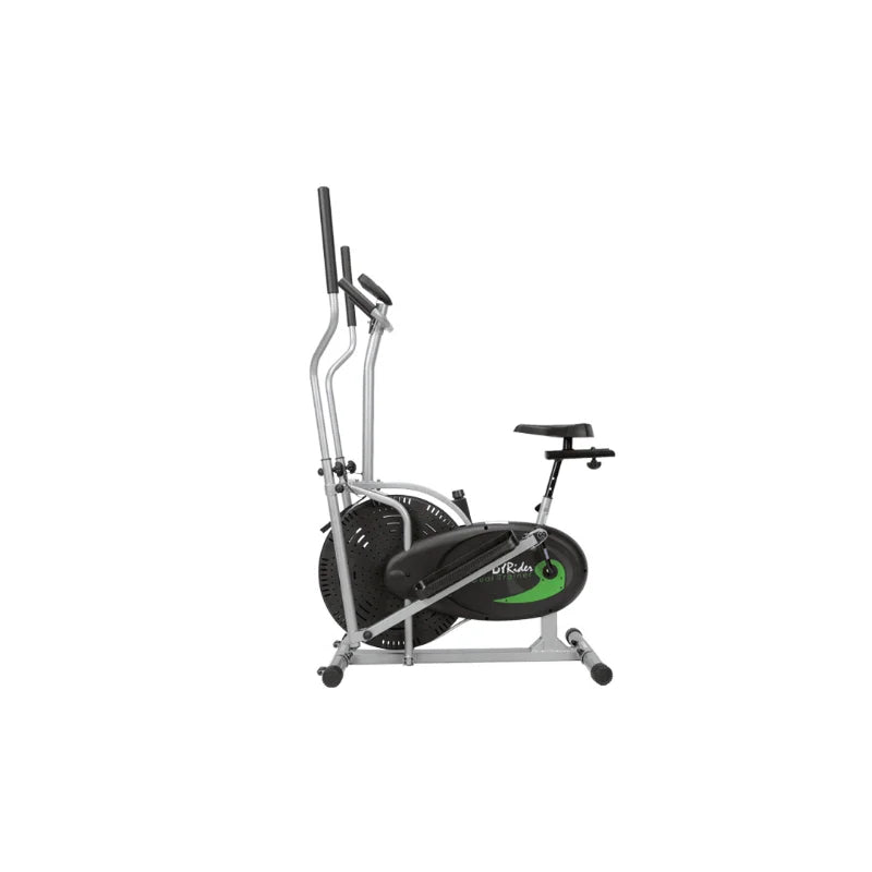 BRD2000 2 In1 Elliptical Trainer Stationary Exercise Bike LCD Display, Stride Length 12.5 Inches, Max Weight 250 Lbs.