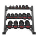 2022 Gym Power Training Equipment Rubber Coated Steel Weights Hexagon Hex Dumbbells Sets