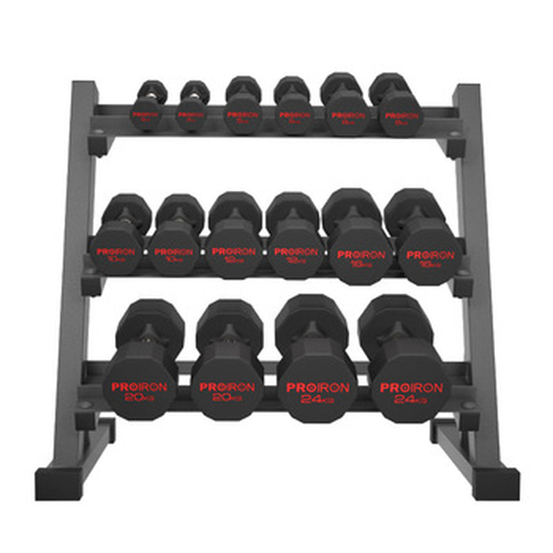 2022 Gym Power Training Equipment Rubber Coated Steel Weights Hexagon Hex Dumbbells Sets