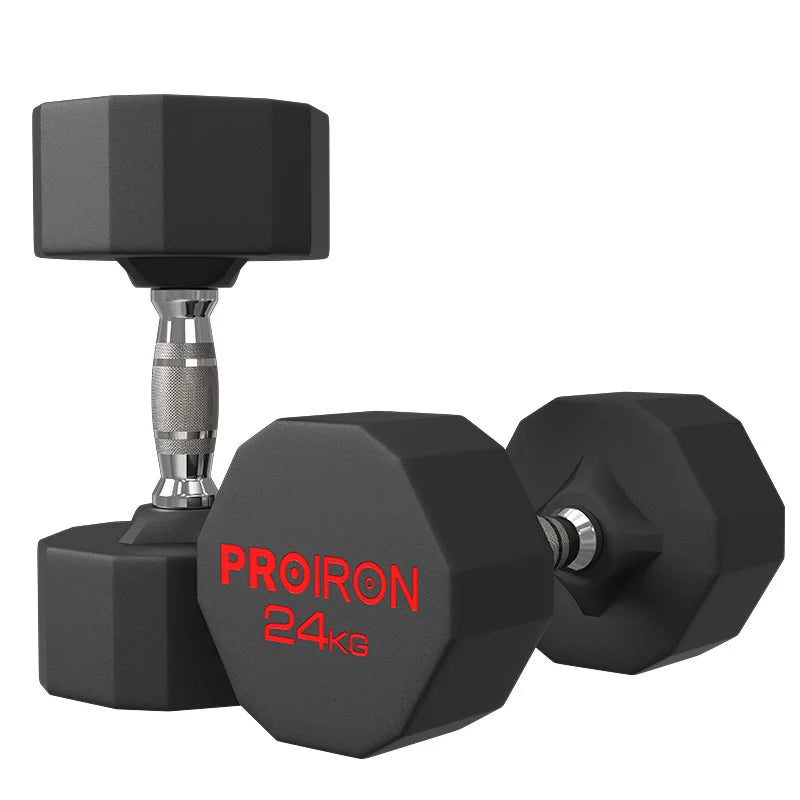 2020 Factory Wholesale High Quality Black Rubber Dumbbell for Gym Training